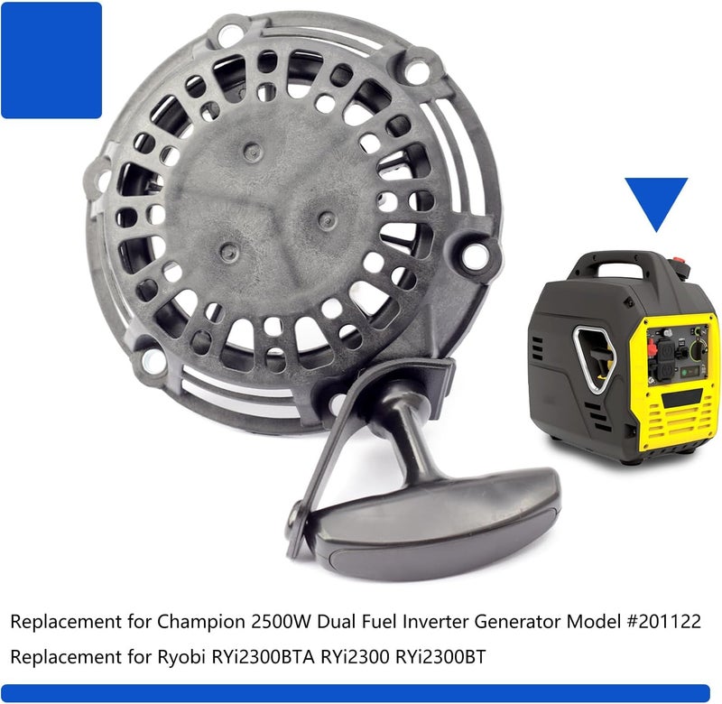 TUTUSIA 100075051-0001 Recoil Starter Assembly fit for Pulsar PG2300iS 2300W GT-148 Pull Start 636996002 Replacement for Champion 2500W Inverter Generator Model #201122 for Ryobi RYi2300BTA RYi2300 RYi2300BT - Image 4